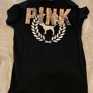 Vs pink campus bling tee medium